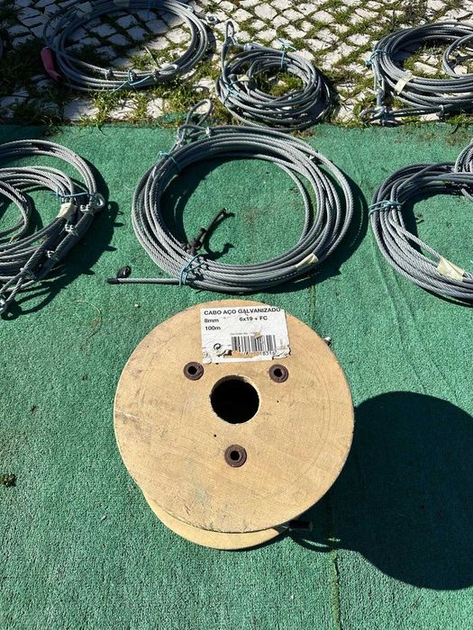 Lote 10 Rolos Cabo Aço Galvanizado 8mm (6x19+FC) +