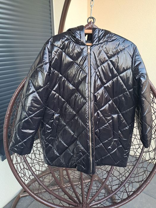 Czarna zimowa kurtka 5xl