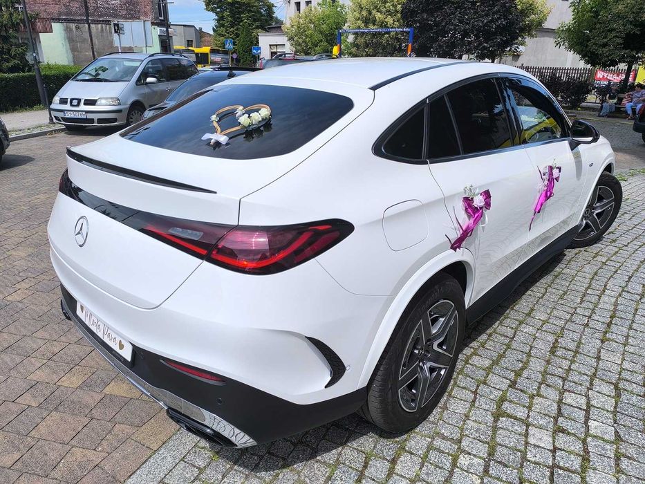 Samochód, auto do ślubu. Mercedes GLC Coupe  pakiet AMG.