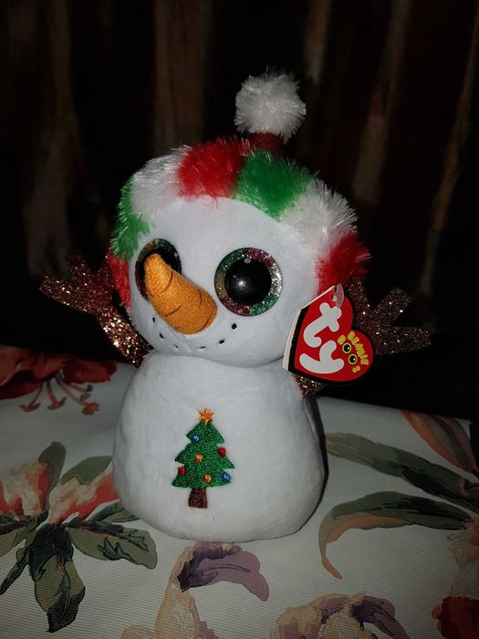 Ty Beanie Boos глазастик снеговик MISTY 15 см