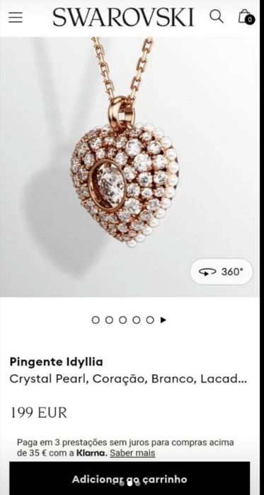Swarovski NOVO Lacado a rosa dourado