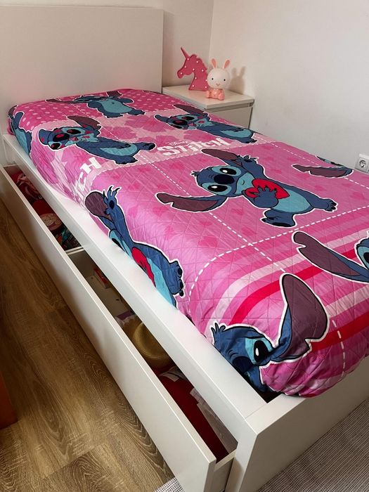 Cama com 2 caixas de arrumação - IKEA MALM