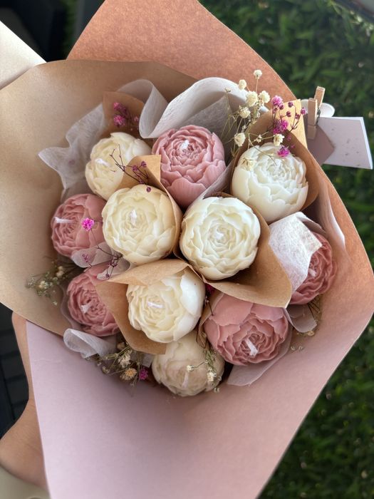 Bukiet ze świec sojowych prezent na dzień nauczyciela