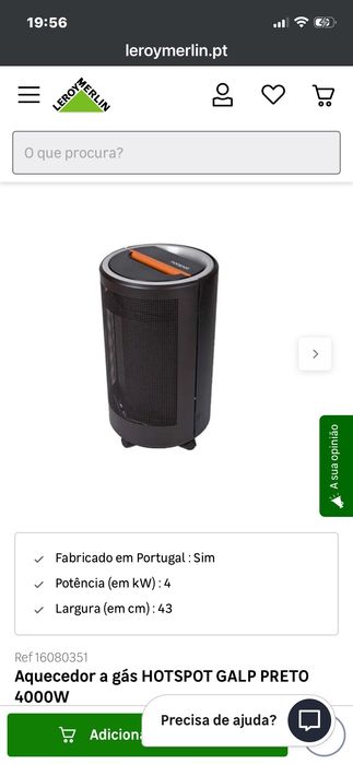 Aquecedor Galp hotspot