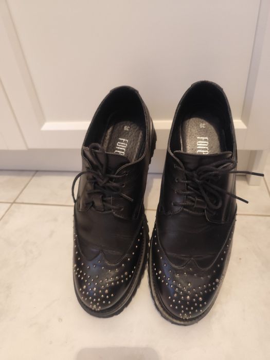 Sapatos Oxford de cuoro