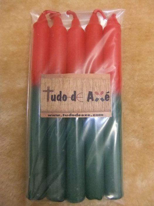 Vela de duas cores - preto-velho | exu | pomba gira | erê | malandro