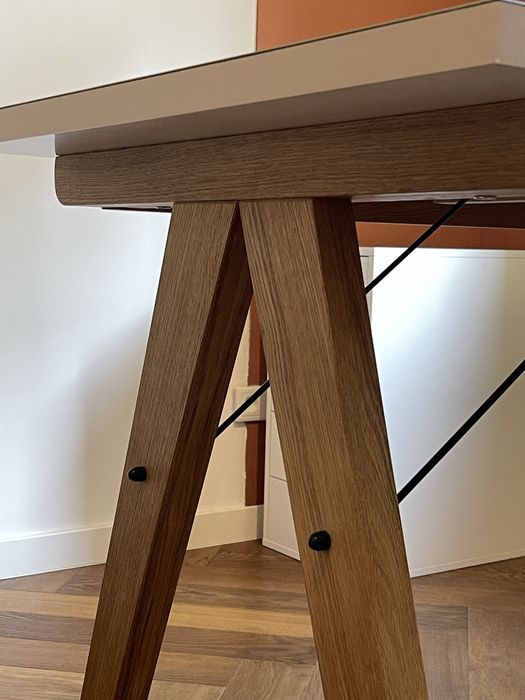 Biurko Minko Basic oliwkowy blat Softy