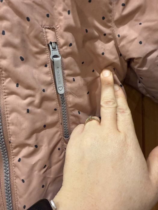 Kombinezon h&m pudrowy roz w kropki 80