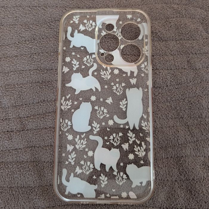 Etui plecki silikonowe jelly case iPhone 14 pro koty kotki