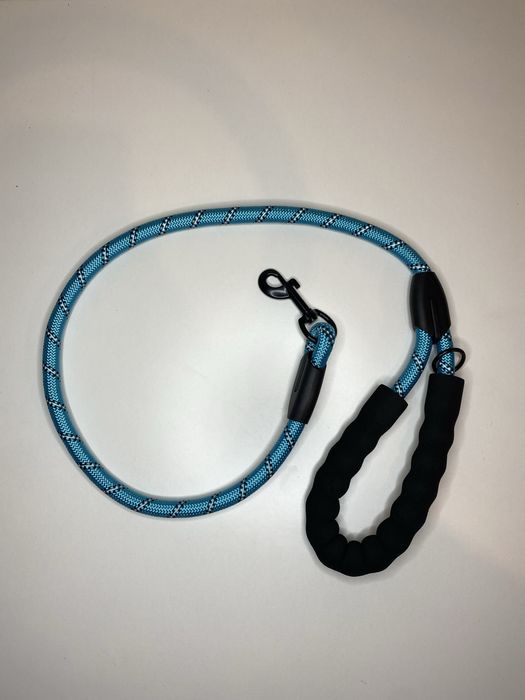 Smycz Krótka Dla Psa 75cm Piękna Turkusowa