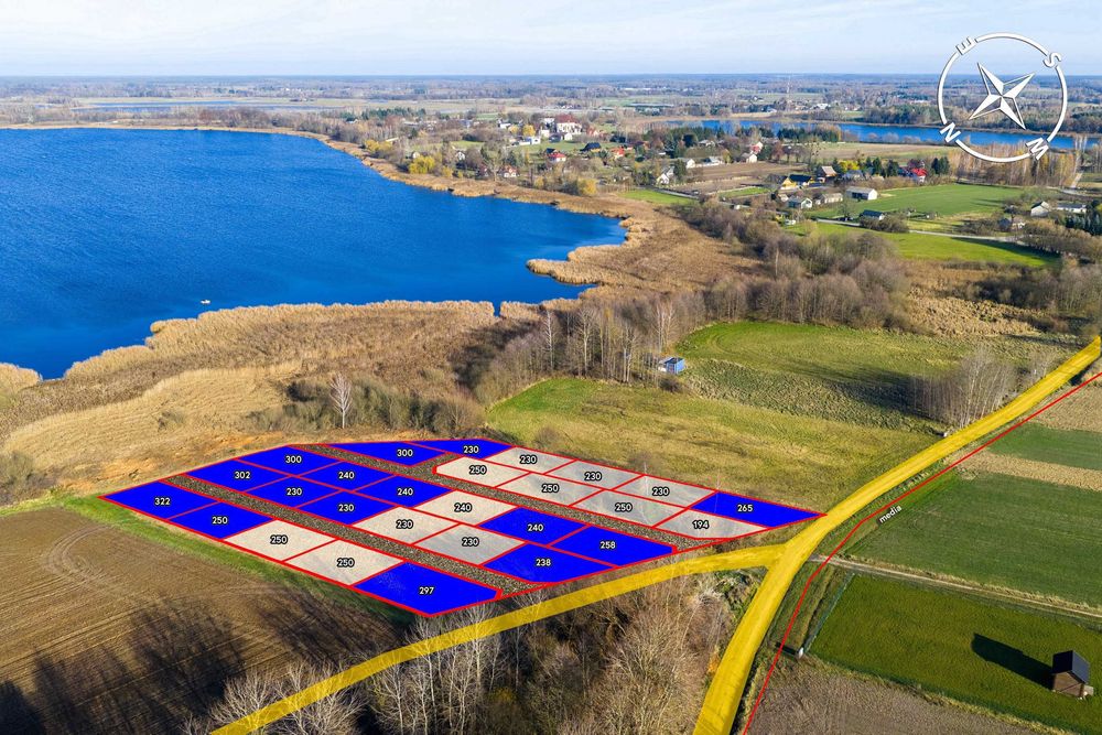 Działka w pierwszej linii brzegowej Jezioro Uścimowskie
