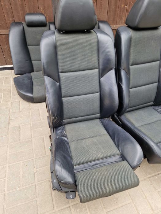 BMW 5 E60 M PAKIET Fotele SPORTY Kanapa Alcantara Skóra Boczki KPL