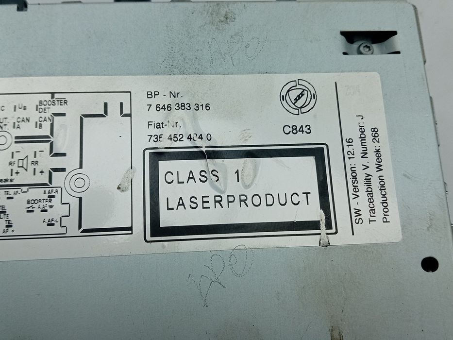 Rádio / auto-rádio FIAT 500 (312_)