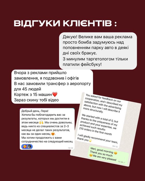 Таргетована реклама | smm | чат бот | рекламні креативи