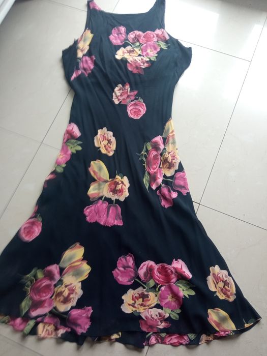 Cache sukienka maxi boho róże tulipany 120 cm pachy wesele wiskoza hit