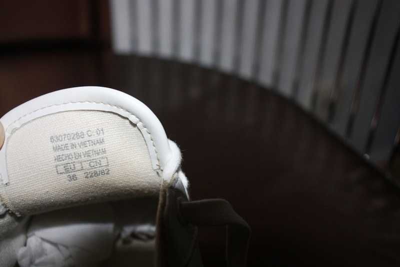 Sapatilhas brancas em pele com sola mesclada MANGO tamanho 36