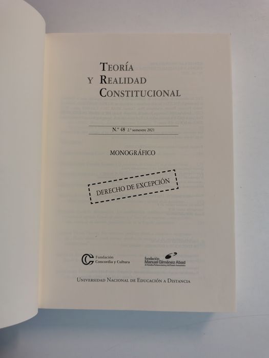 Teoría y Realidade Constitucional