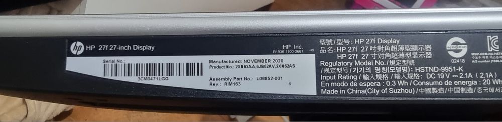 Monitor HP como novo