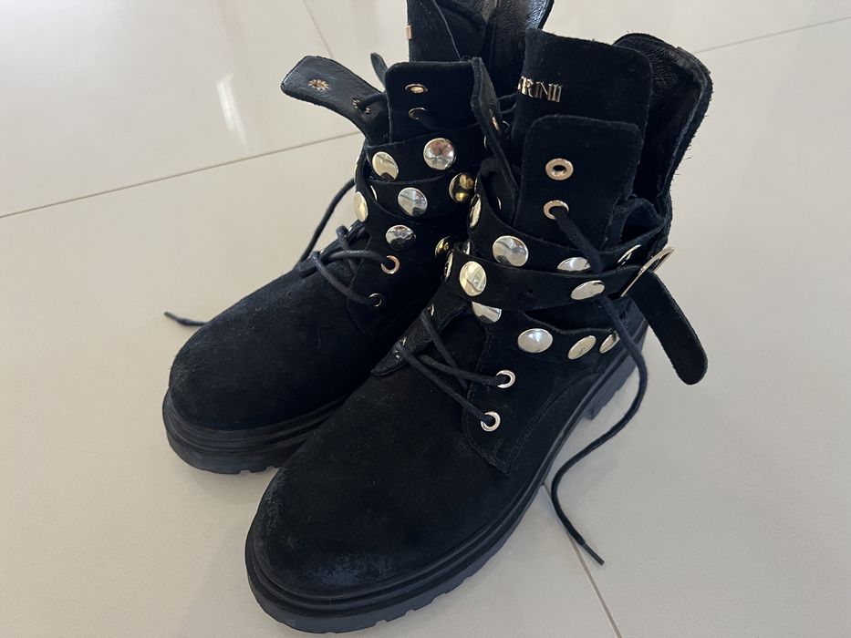 Botki trapery zamsz zamszowe Carinii workery