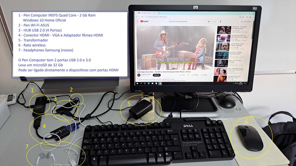 Pen Computer INSYS Quad Core - 2 Gb Ram 
     Windows 10 Home Oficial