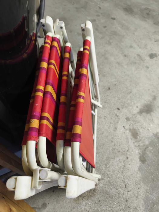 3 cadeiras de campismo