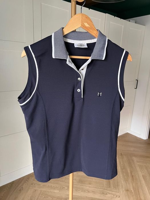 Czarna bluzka polo do gry w golfa rozmiar 40 L marki Masters