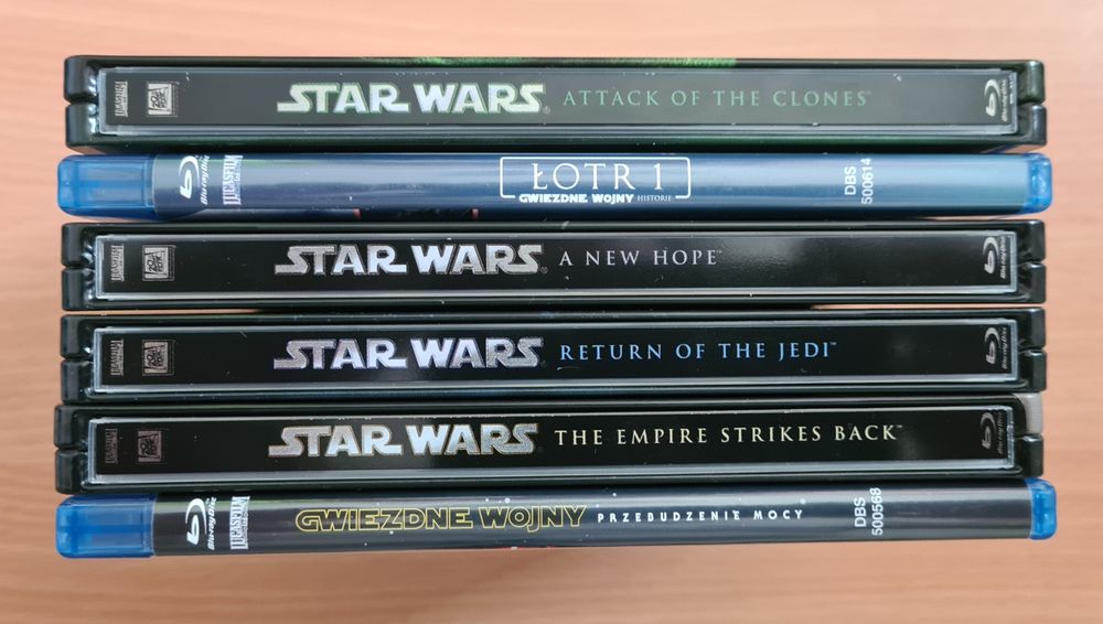 Star Wars Gwiezdne Wojny 6 epizodów blu-ray, kolekcja
