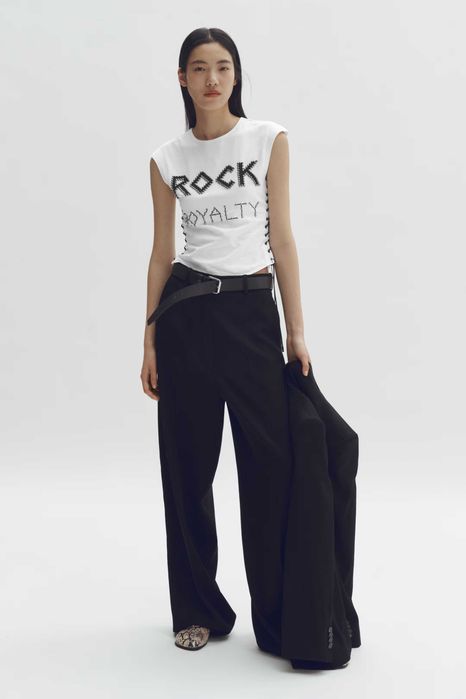 Stella McCartney H&M Top ze sznurowaniem i ćwiekami r.S