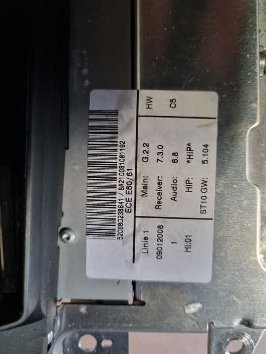 BMW E60 E61 jednostka CCC radio navi lift lci nawigacja czytnik