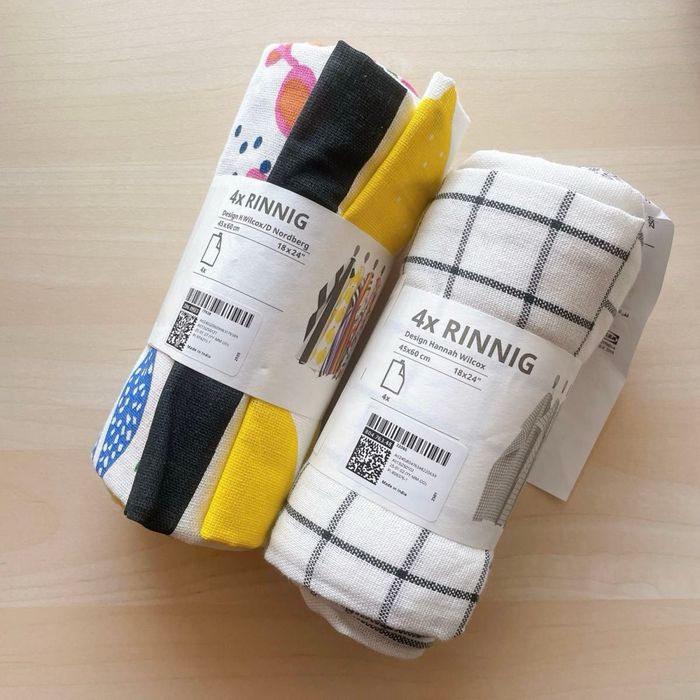 Новинка ! Наборы кухонных х/б полотенец в весенних ярких цветах RINNIG IKEA . ИКЕА . В наличии .