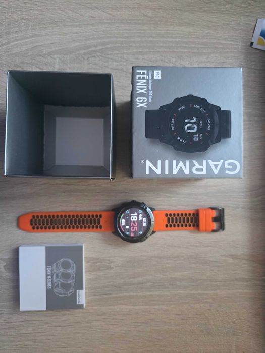 Zadbany Garmin Fenix 6x PRO+ Mapy TOPO2025 + 4 paski