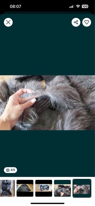 Futro kamizelka lis srebrny