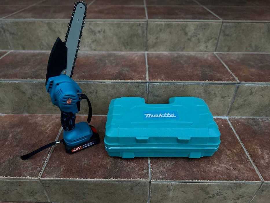 Мини пила аккумуляторная цепная 20см Makita +2️⃣акб‼️ Пилка Макита 8"