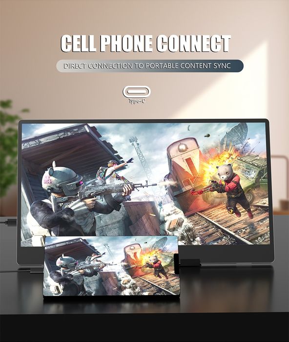 Монитор Mucai N140-S36 14" портативный ноутбук ПК дрон приставка ps4/5