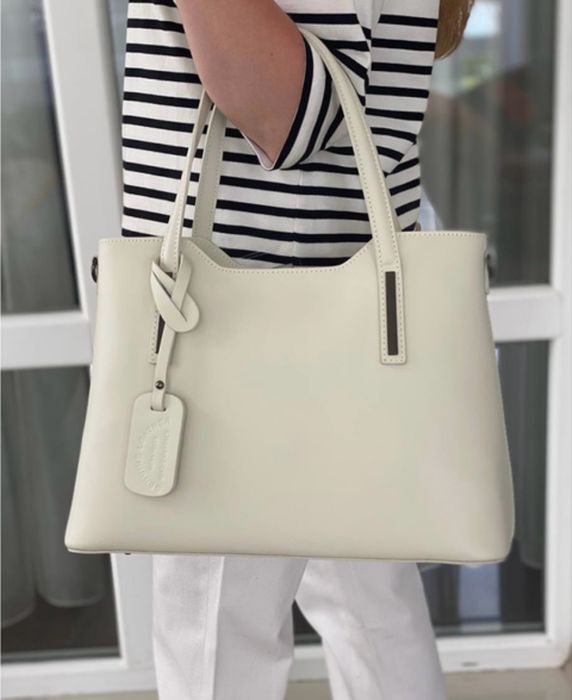 Сумка шкіряна темно-зелена  Зеленая кожаная сумка итальянская