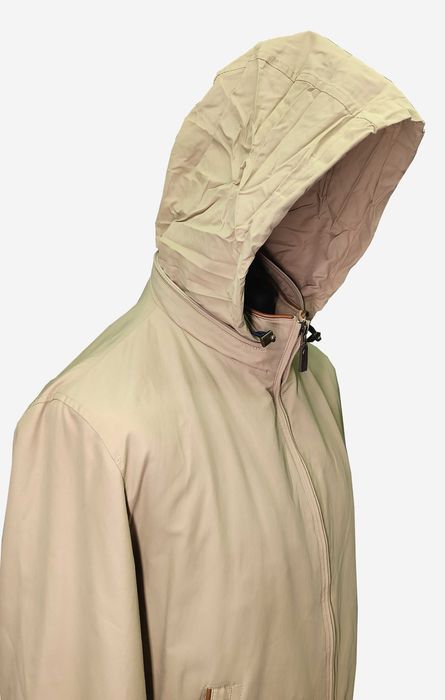 Brooks Brothers _ Cow Leather Trim_ Hidden Hood _ Harrington Cotton Jacket