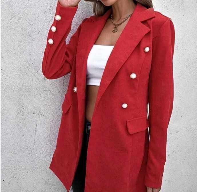 Casaco/Blazer - SHEIN (Vermelho; Tamanho XS)
