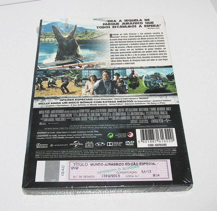 Jurassic World "Special Edition - 2 Discs" Filme DVD
