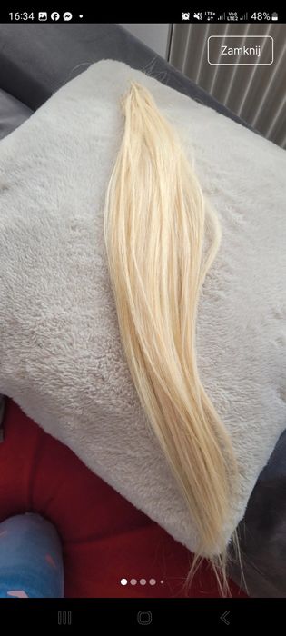 Włosy naturalne na ringi 45/50cm