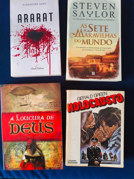 Lote 4 Grandes Livros de Mistério Histórico Suspense e Conspiração