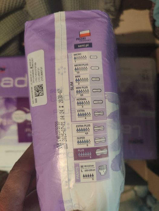 Wkladki urologiczne.