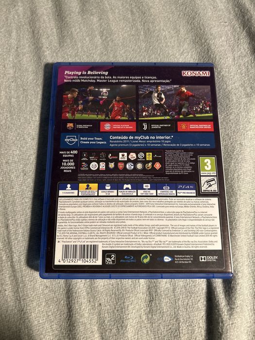 Jogo ps4 football PES2020