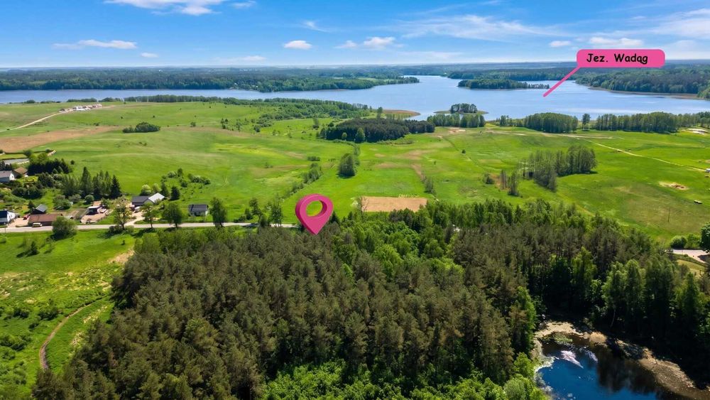 Działka budowlana przy lesie Warmia Mazury