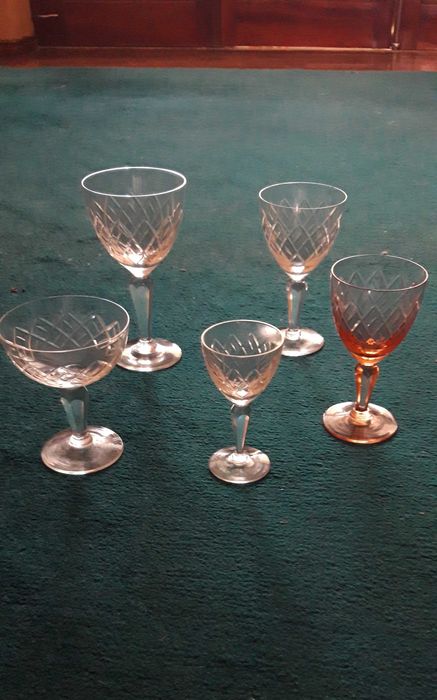 Copos de cristal vintage