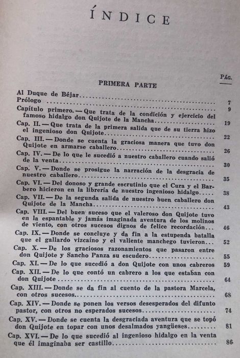 Don Quijote de la Mancha, de Cervantes, 1941