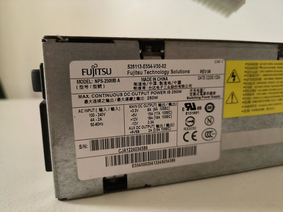 Fonte de alimentação Fujitsu 250W