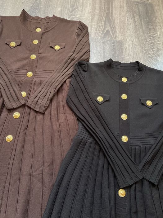 Трикотажна шоколадна сукня