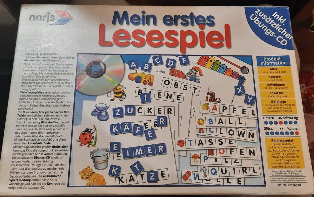 Гра для вивчення німецької мови Deutsch Mein erstes Lesespiel + CD