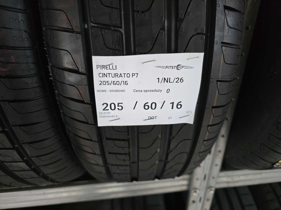 Komplet opon lato PIRELLI CINTURATO P7 205/60/16