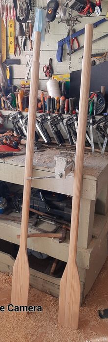 Remos de madeira novos